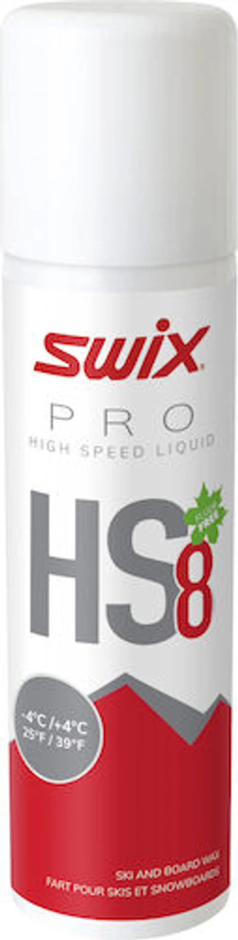 Swix PRO High Speed 8 Liquid Wax Red- -4C/4C 125ml
